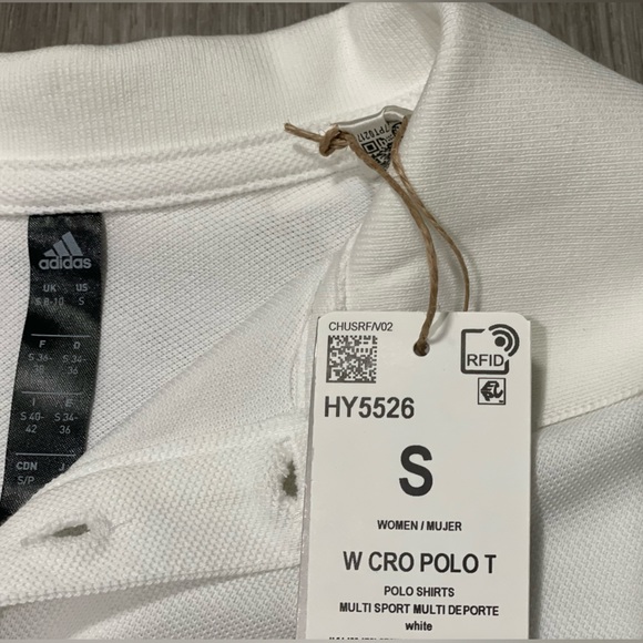 Adidas White Polo Crop Top - Picture 7 of 8